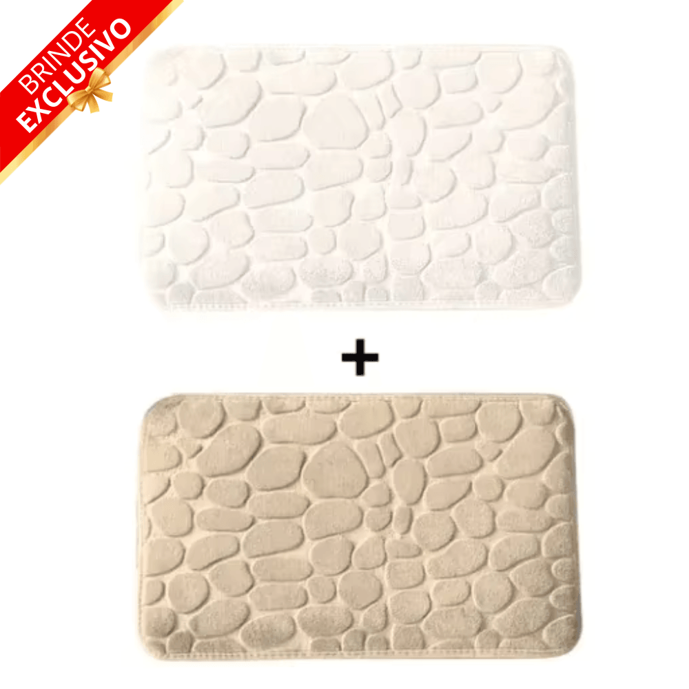 Tapete para Banheiro Antiderrapante Ultra Absorvente – (Compre 1 leve 2 + Brinde Exclusivo)